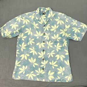 Tommy Bahama Linen Short Sleeve Button Up Hawaiian Shirt Mens Small